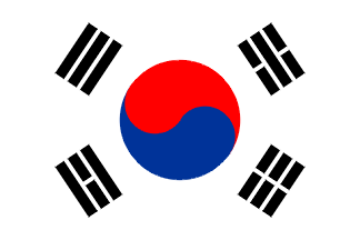 国旗, 韩国，南美